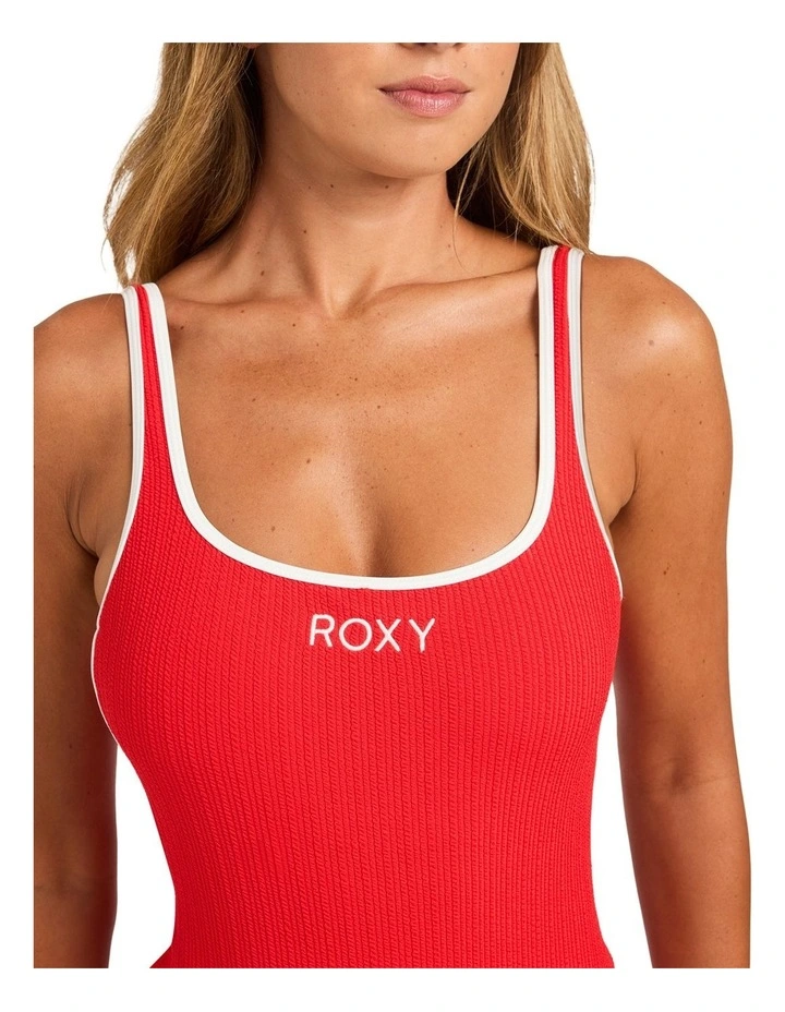 Aruba Field Boyleg One Piece Swimsuit In High Risk Red image 4