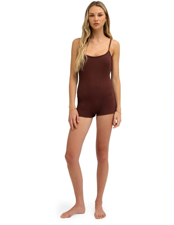 Roxy Love Boyleg One Piece Swimsuit In Java image 5