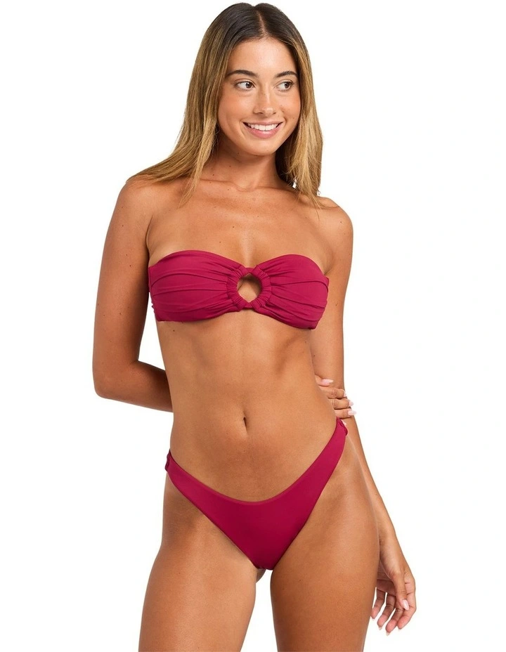 Beach Classics Bandeau Bikini Top In Beet Red image 1