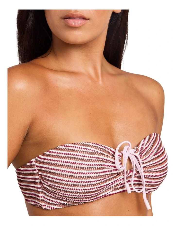 Daphne Bandeau Bikini Top In Multi image 4