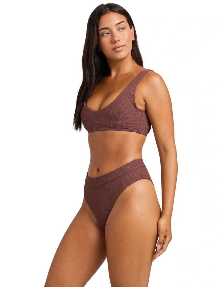 Roxy Love Underwire Elongated D Cup Bikini Top In Java image 3