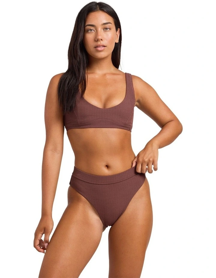 Roxy Love Underwire Elongated D Cup Bikini Top In Java image 5