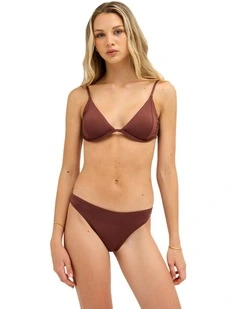 Beach Classics Underwire Tri Bikini Top In Java