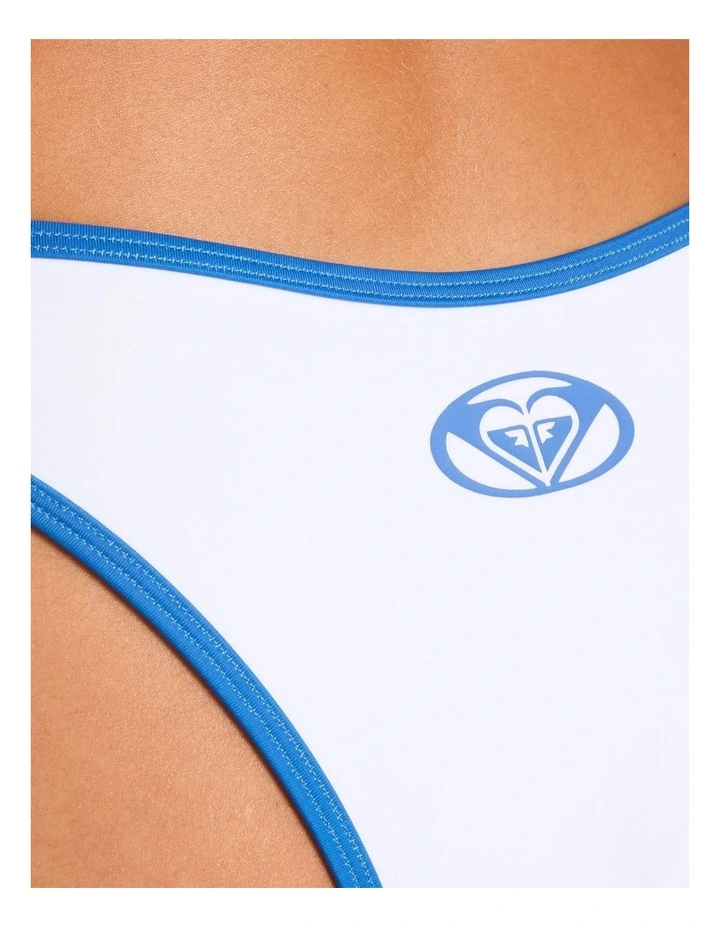 Swell High Leg Cheeky Bikini Bottom In Bright White image 4