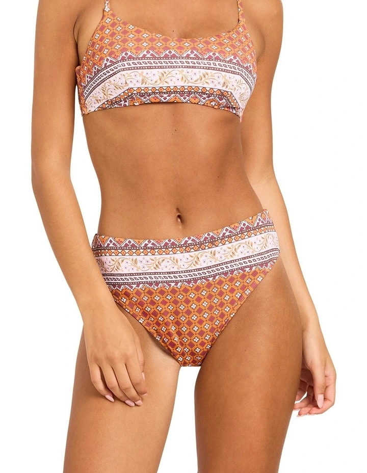 Aurora Mid Waist Mod Bikini Bottom In Dusty Orange image 1