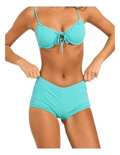 Coral Cove Low Waist Shorty Bikini Bottom In Latigo Bay