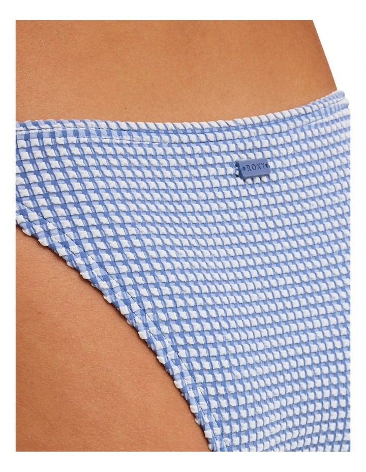 Charlie Check Tie Side Mod Bikini Bottom In Bijou Blue image 4