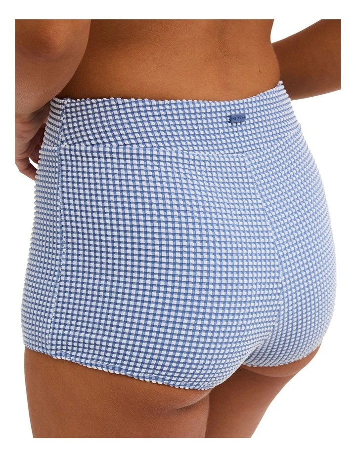 Charlie Check Shorty Bikini Bottom In Bijou Blue image 4