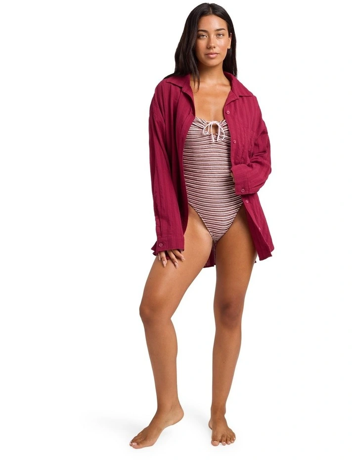Carter Shirt In Beet Red image 5