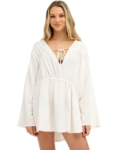 Kala Long Sleeve Top In Coconut Milk