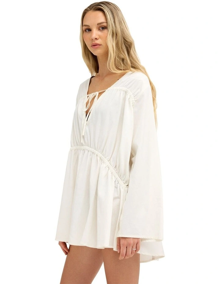 Kala Long Sleeve Top In Coconut Milk image 3