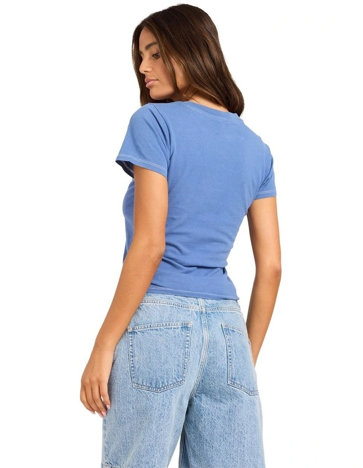 Waikiki Sun Fitted T-Shirt In Bijou Blue image 2