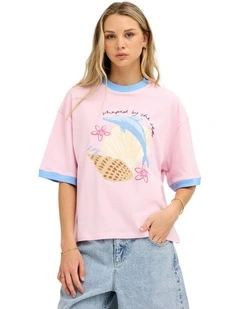 Sea Tribe T-Shirt in Powder Pink
