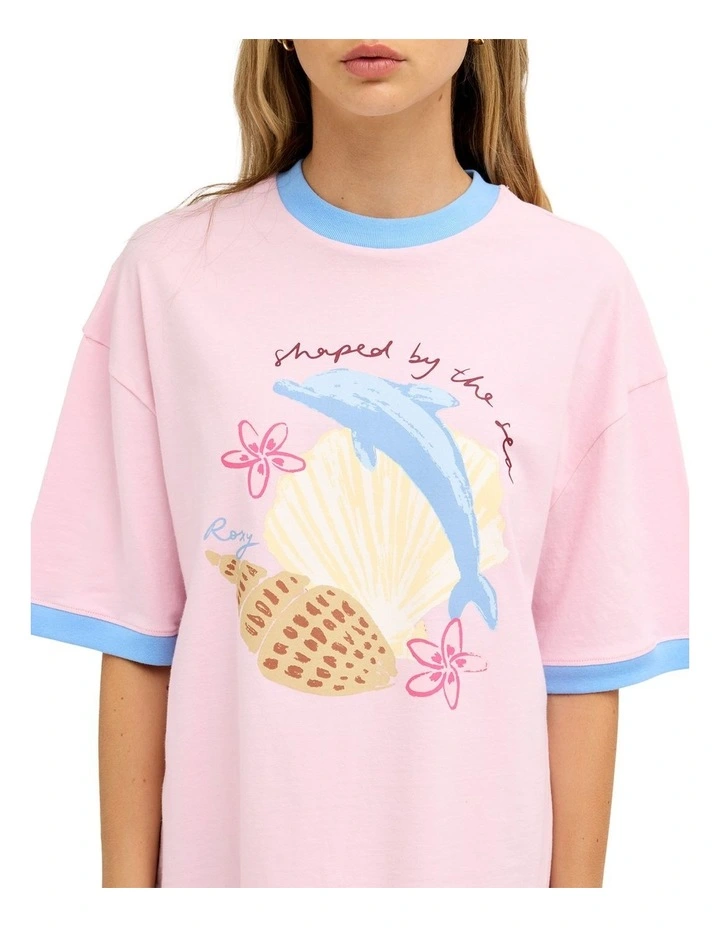 Sea Tribe T-Shirt in Powder Pink image 4
