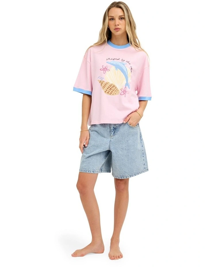 Sea Tribe T-Shirt in Powder Pink image 5