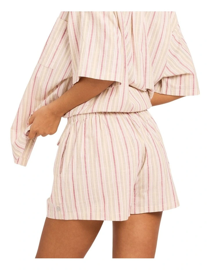 Carter Striped Shorts In Beet Red image 2
