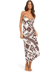 Cowrie Maxi Slip Dress In Coconut Milk