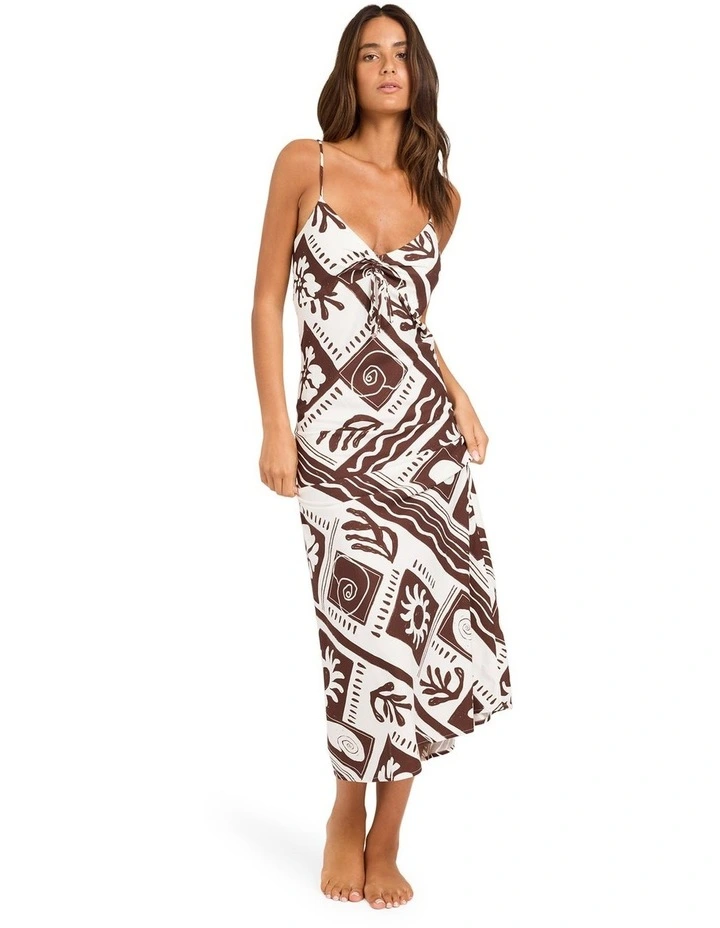 Cowrie Maxi Slip Dress In Coconut Milk image 1