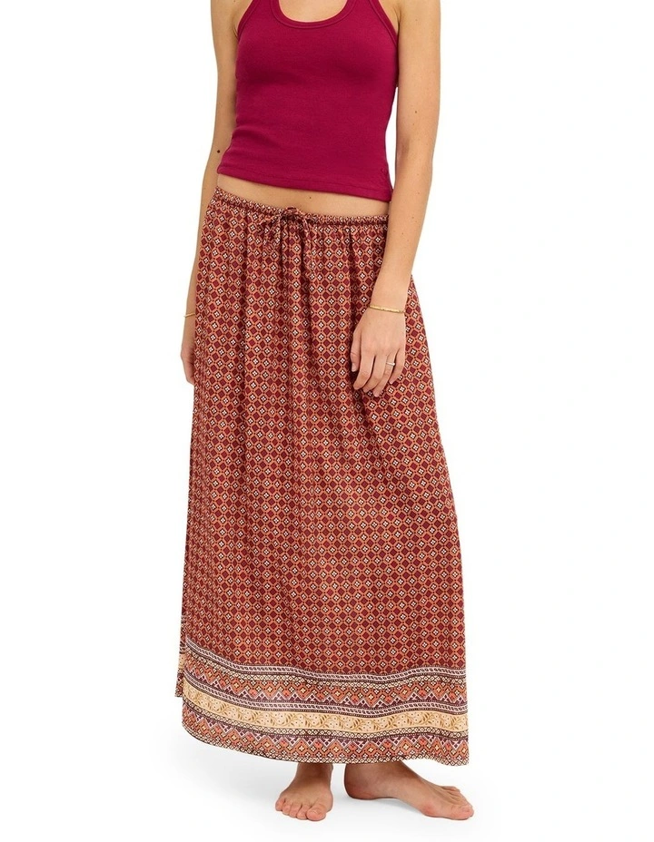 Aurora Maxi Skirt In Dusty Orange image 1