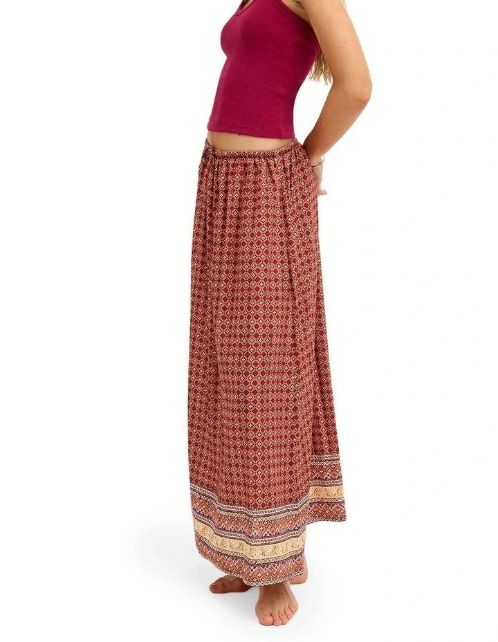 Aurora Maxi Skirt In Dusty Orange image 3