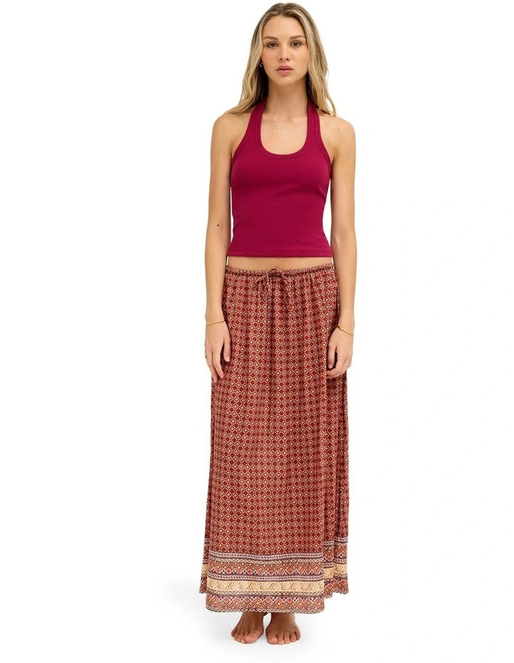 Aurora Maxi Skirt In Dusty Orange image 5