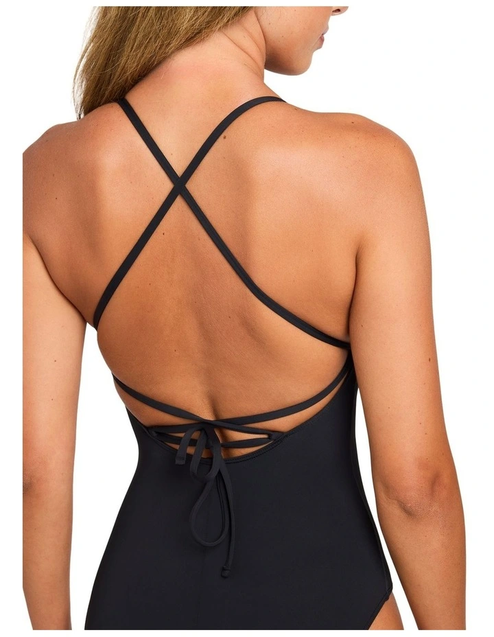 Beach Classics One Piece Swimsuit In Black image 4