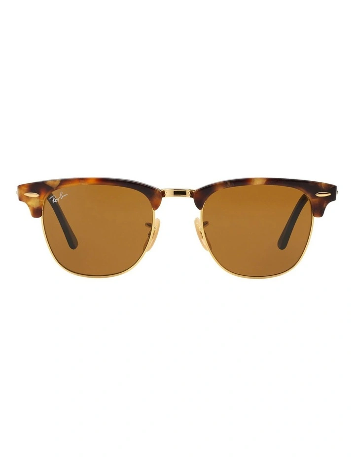 Clubmaster Fleck Brown RB3016 Sunglasses image 2