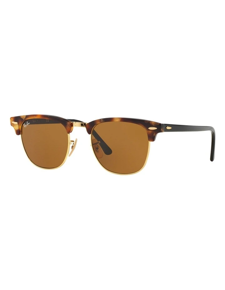 Clubmaster Fleck Brown RB3016 Sunglasses image 3