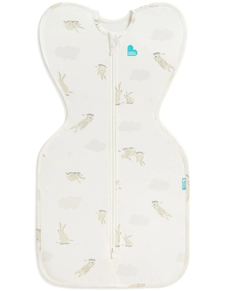 Swaddle Up 1.0T Stretch Cotton Cloud Bunnies White image 1