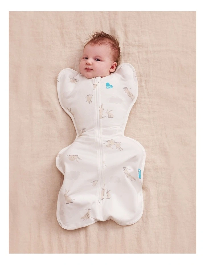 Swaddle Up 1.0T Stretch Cotton Cloud Bunnies White image 2