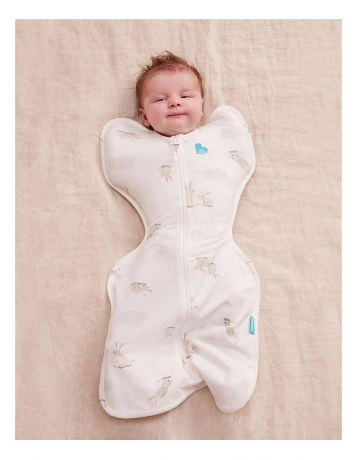 Swaddle Up 1.0T Stretch Cotton Cloud Bunnies White image 3