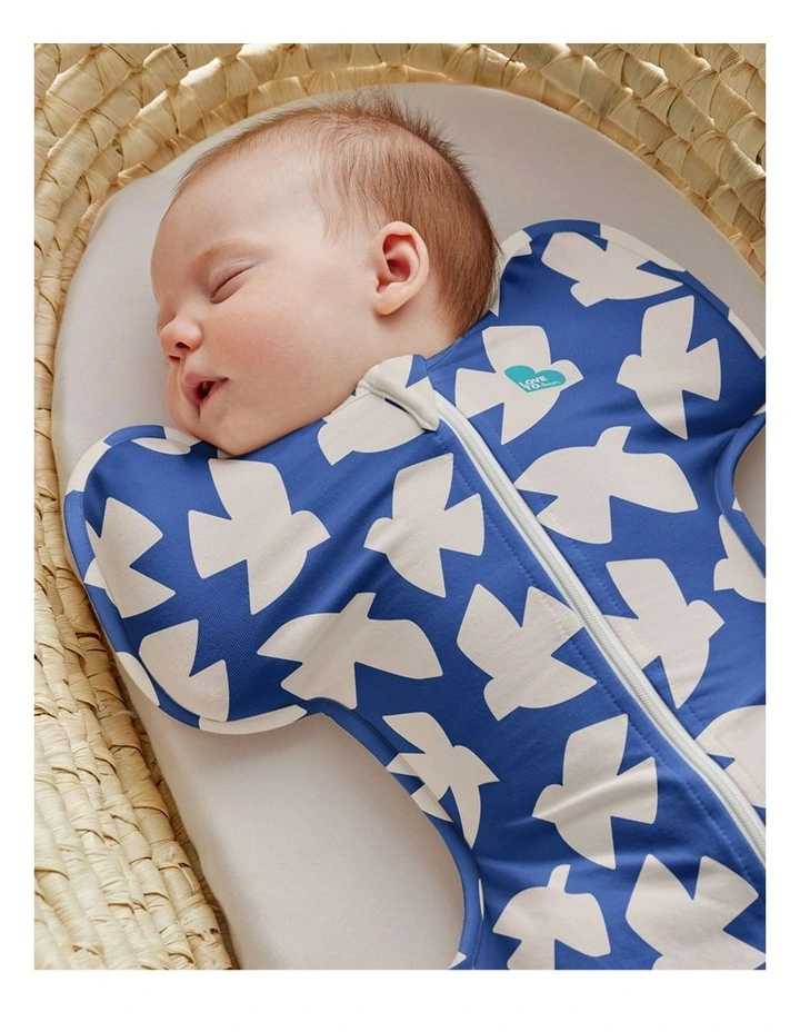 Swaddle Up 1.0T Stretch Cotton Paperbirds Cobalt image 2