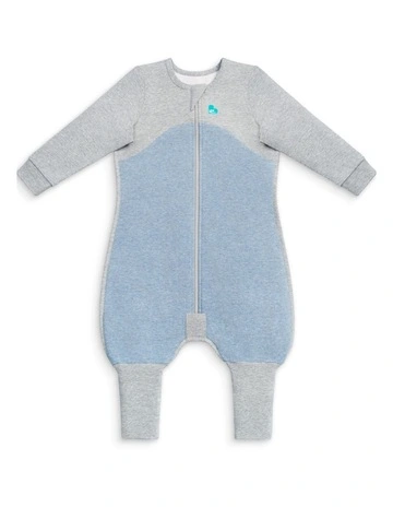Long Sleeve Organic Cotton Sleep Suit 1.0T in Blue