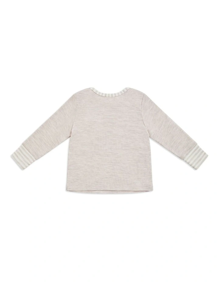 Long Sleeve Pyjama in Oatl Marle image 2
