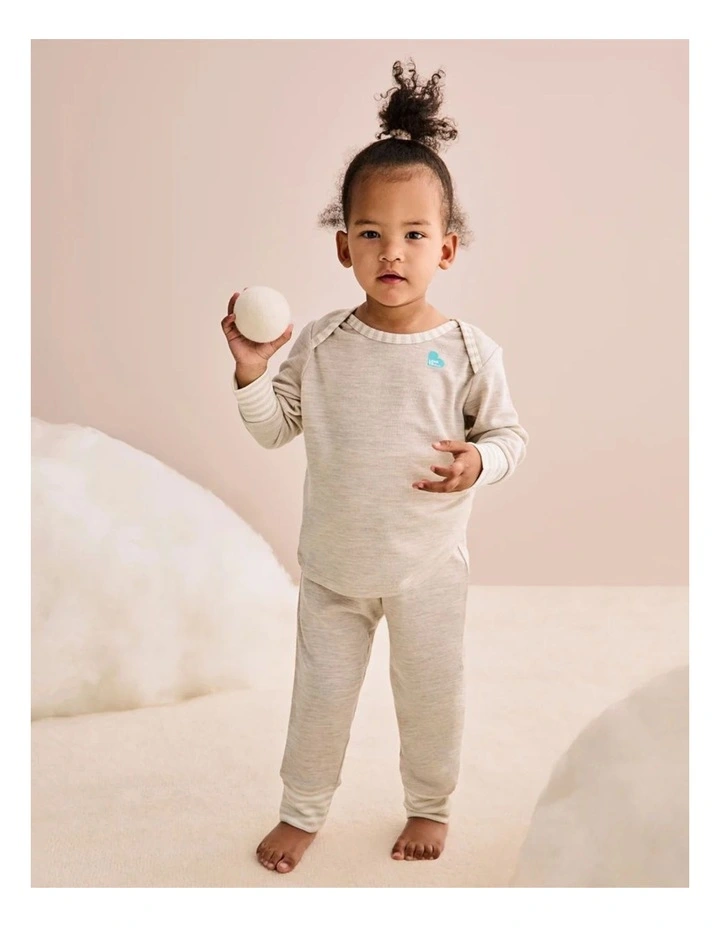 Long Sleeve Pyjama in Oatl Marle image 3