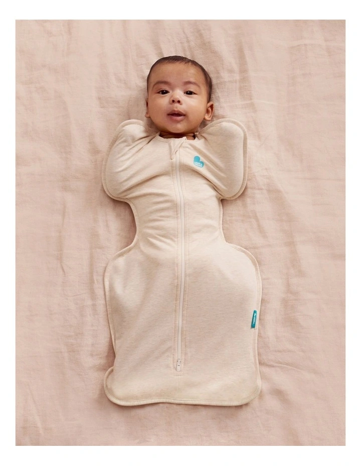 Stretch Cotton Up 1.0T Swaddle in Cream image 3