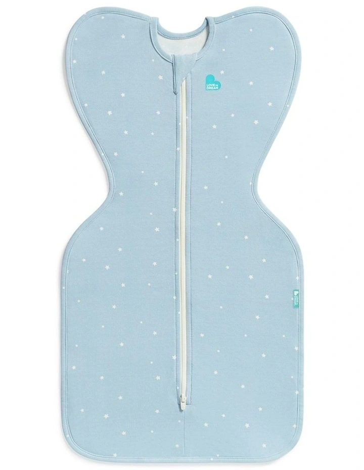 Stretch Cotton Twinkle Up 1.0T Swaddle in Blue image 1