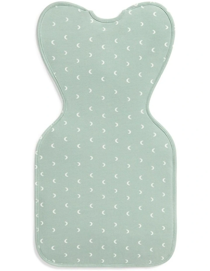 Stretch Cotton Moon Up 1.0T Swaddle in Green image 2