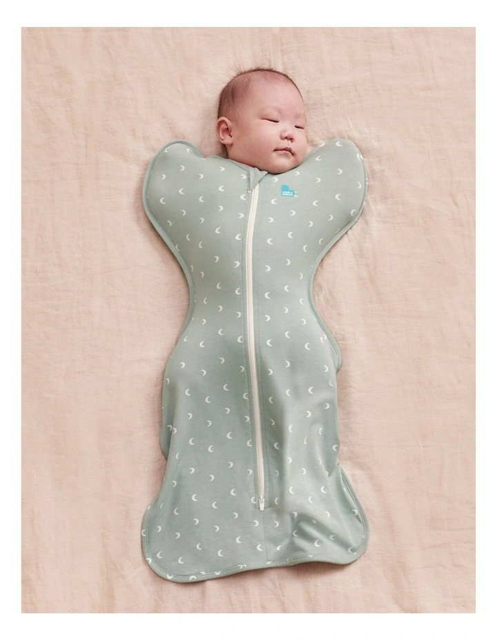 Stretch Cotton Moon Up 1.0T Swaddle in Green image 3