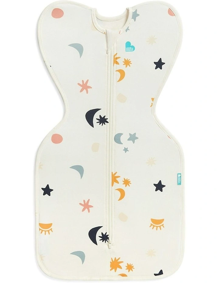 Swaddle Up 1.0T Organic Stretch Cotton Lunar in White image 1