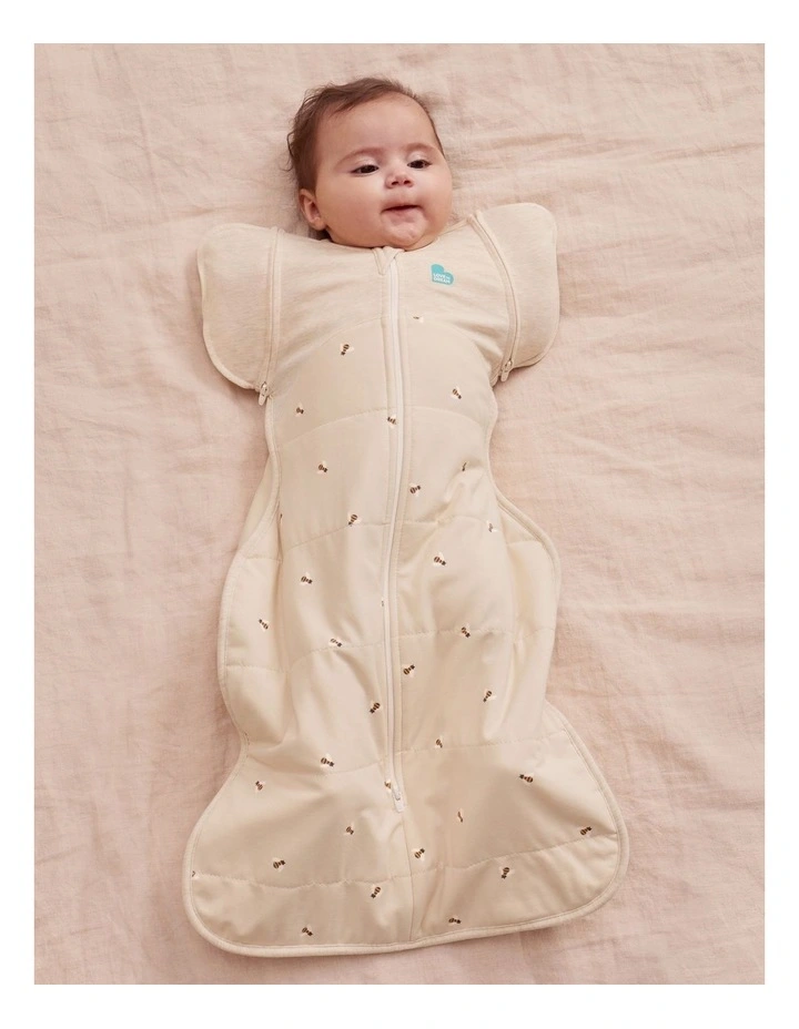 Transition Bag 2.5T Quilted Stretch Cotton Bees in Oatmeal image 3