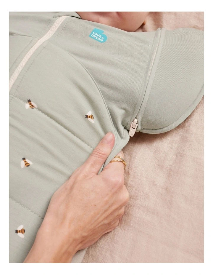 Transition Bag 2.5T Quilted Stretch Cotton Bees in Olive image 3