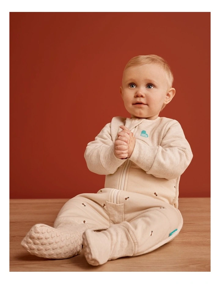 Sleep Suit 2.5T Quilted Stretch Cotton Bees in Oatmeal image 3