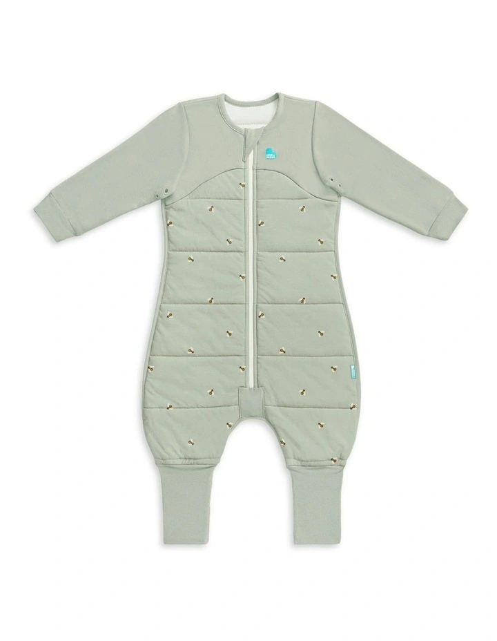 Sleep Suit 2.5T Quilted Stretch Cotton Bees in Olive image 1