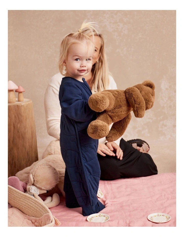 Sleep Suit 3.5T Quilted Stretch Cotton in Navy image 3