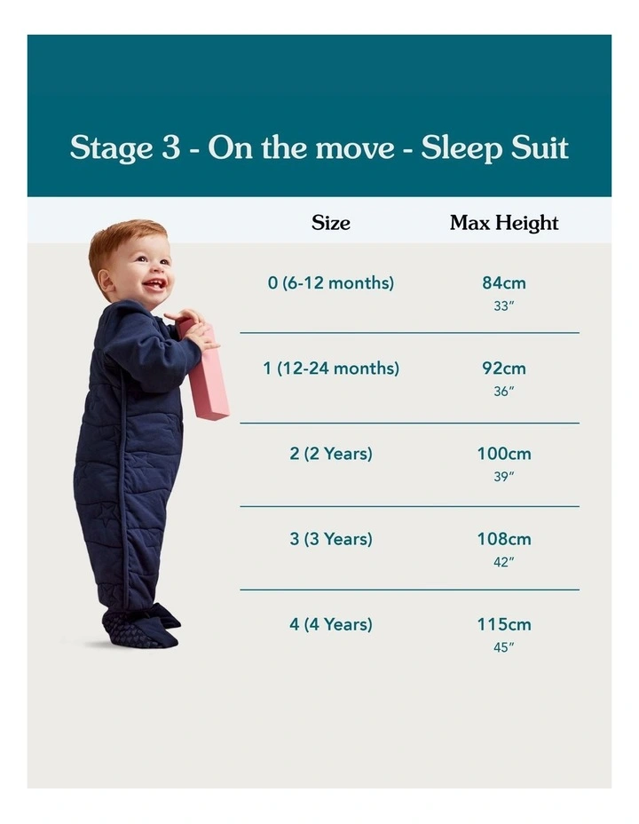 Sleep Suit 3.5T Quilted Stretch Cotton in Navy image 5