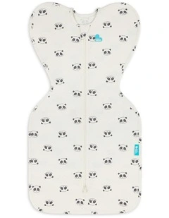 1.0T Stretch Cotton Sleepy Panda Swaddle Up in Cream