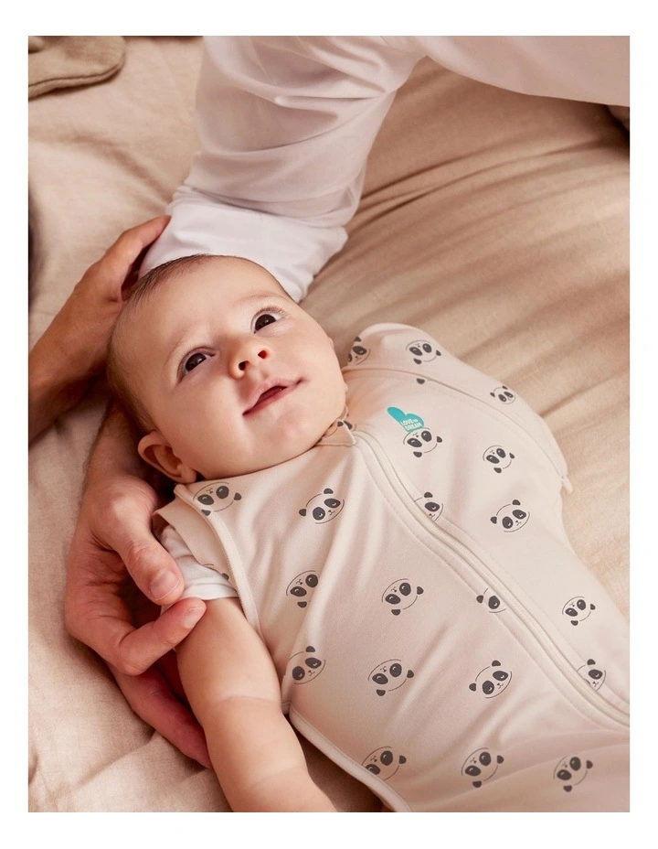 1.0T Stretch Cotton Sleepy Panda Transition Bag in Cream image 3