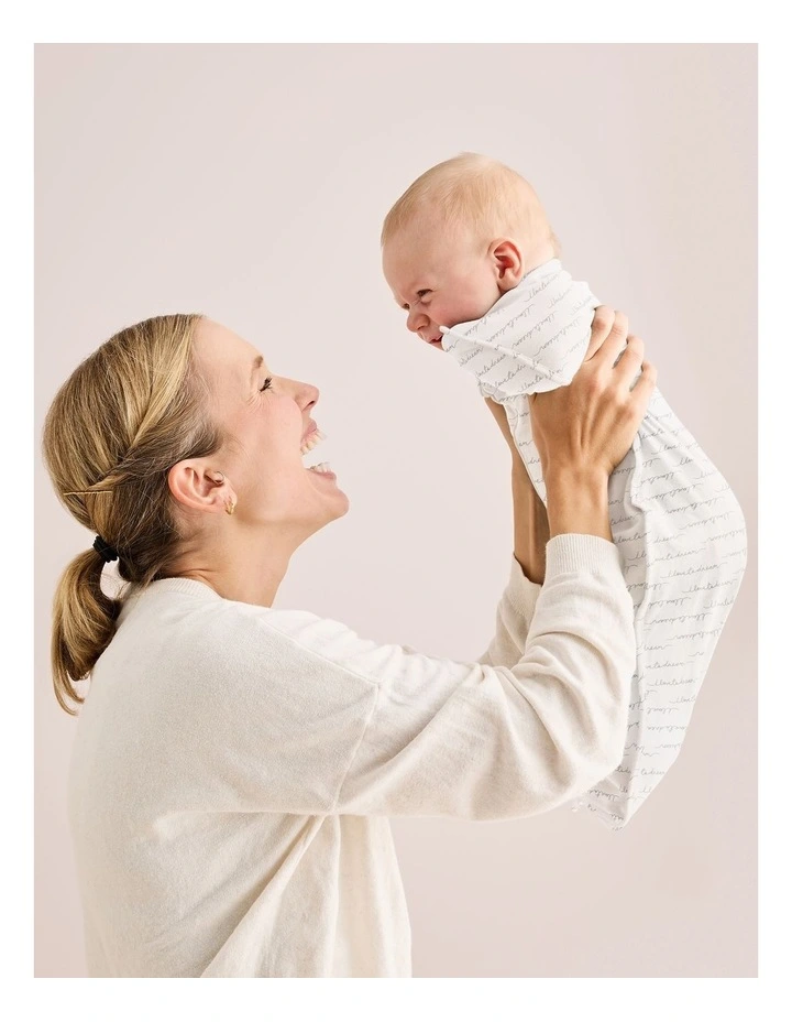 1.0T Stretch Cotton Dreamer Swaddle Up in White image 3