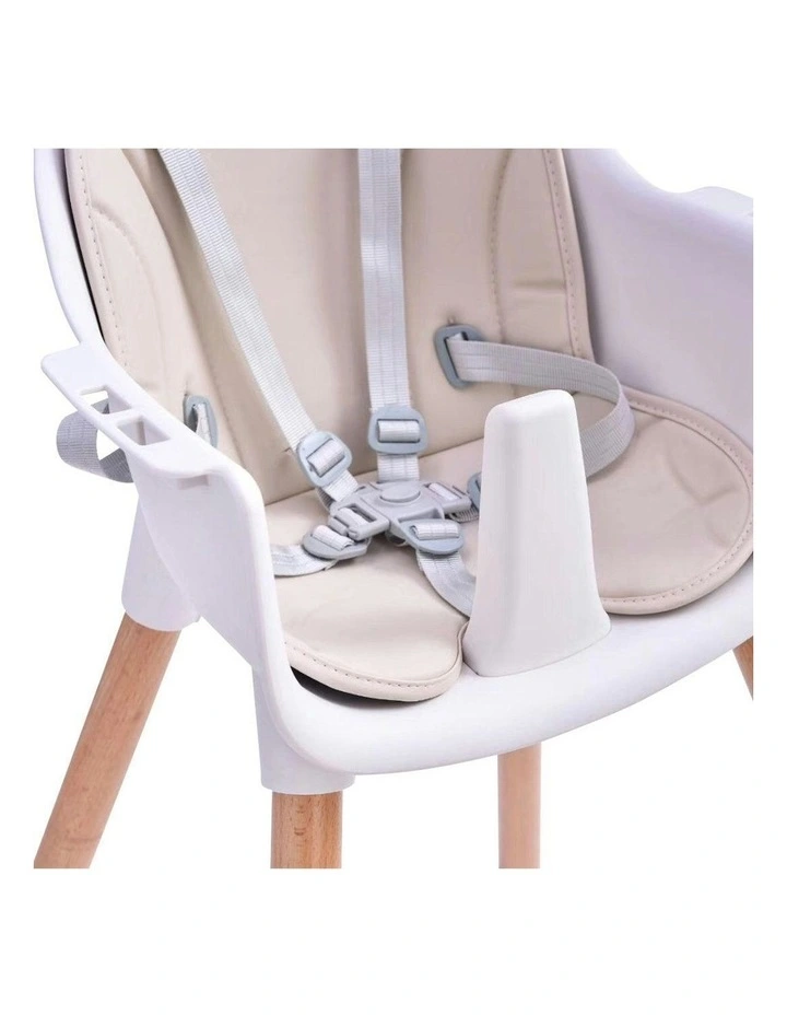 Amelia 2-in-1 Timber Highchair in Beige image 3